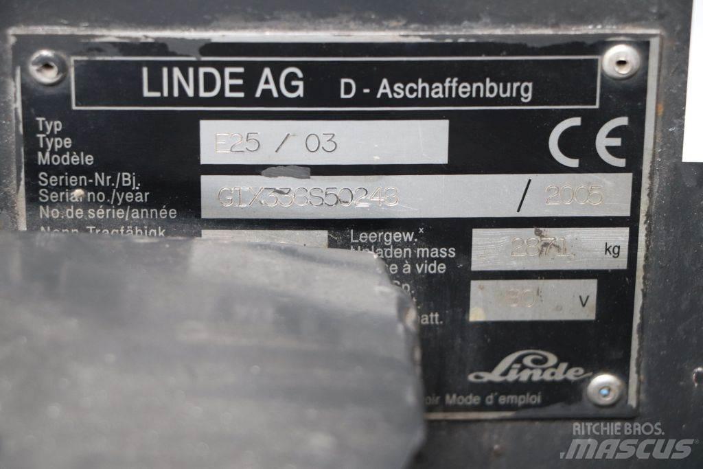 Linde E25S/03 電動堆高機