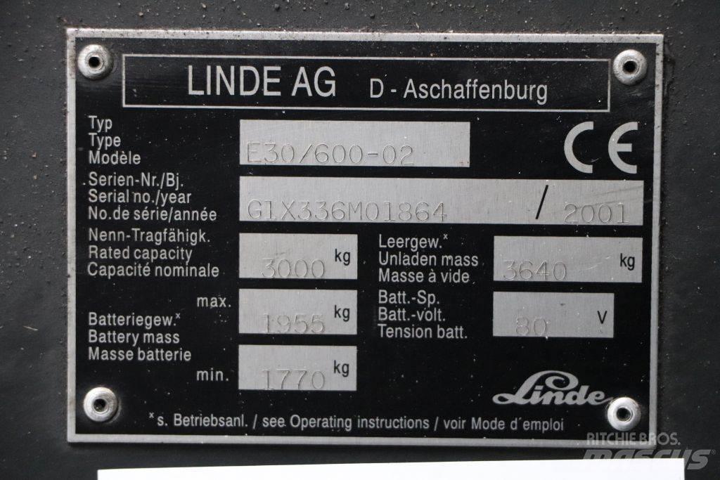 Linde E30/600-02 電動堆高機