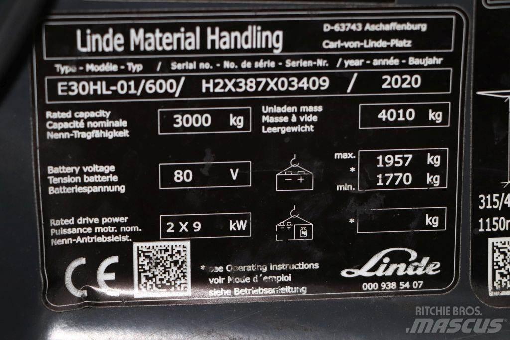 Linde E30HL-01/600 電動堆高機
