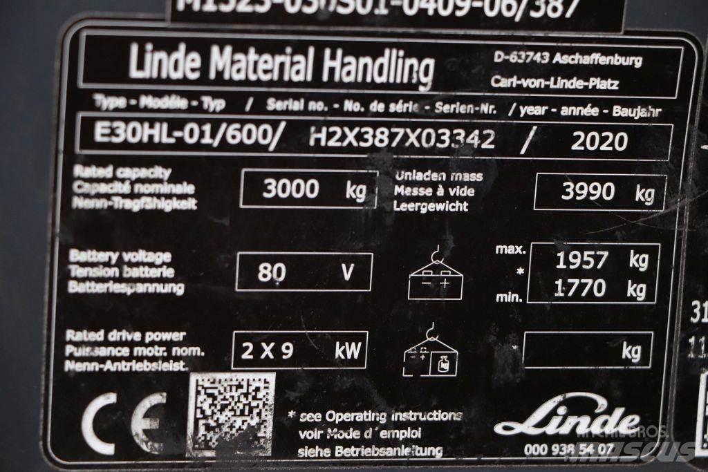 Linde E30HL-01/600 電動堆高機