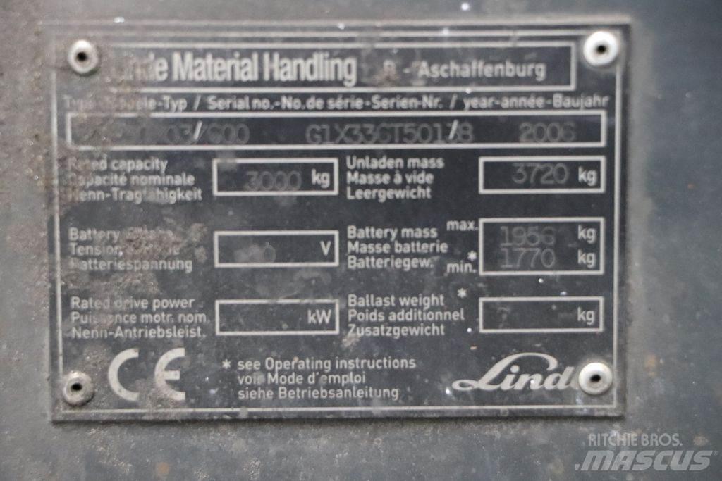 Linde E30S-03/600 電動堆高機