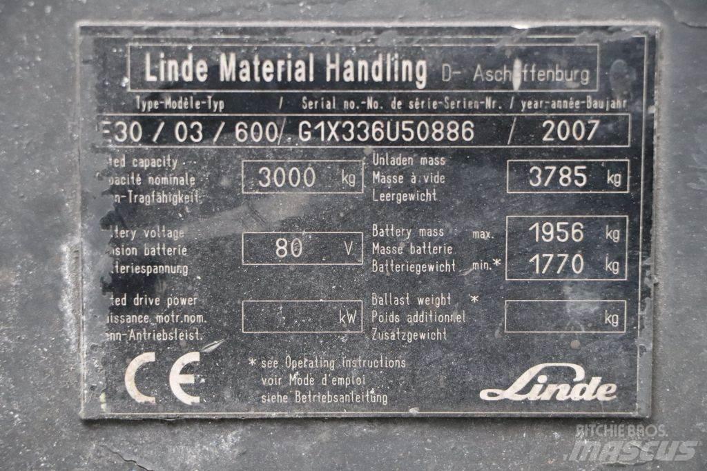 Linde E30S-03/600 電動堆高機