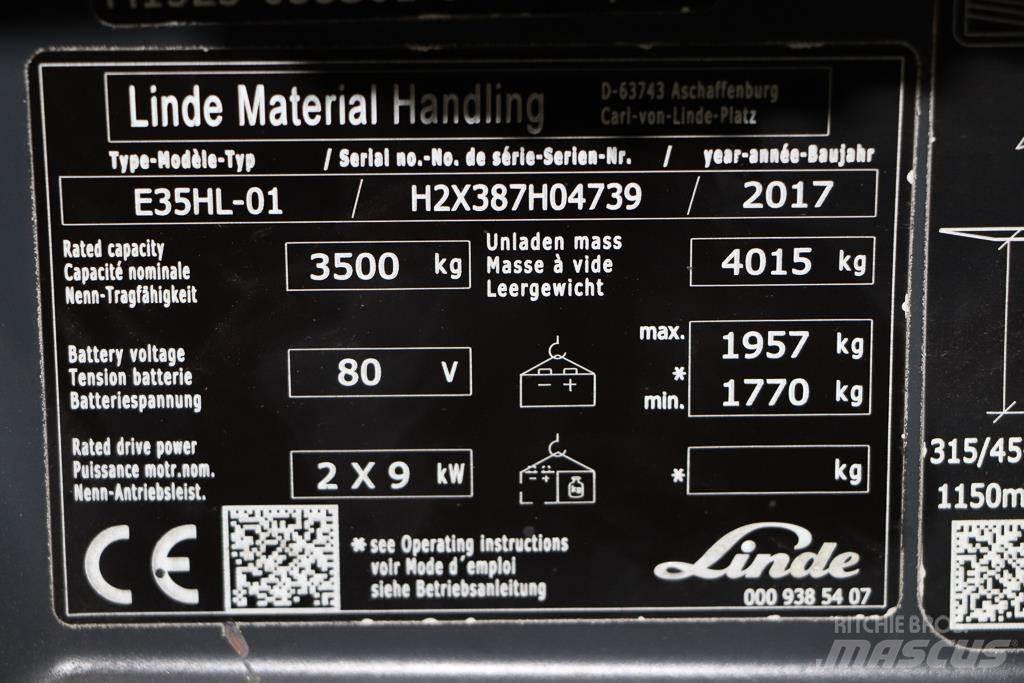 Linde E35HL-01 電動堆高機