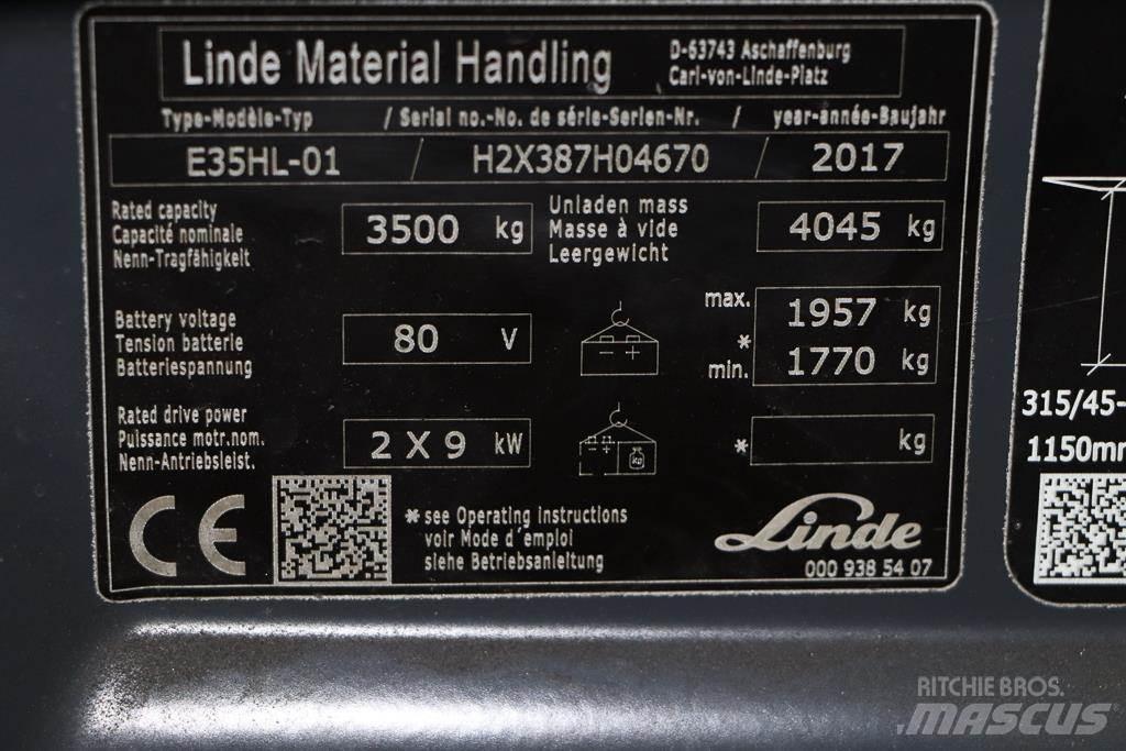 Linde E35HL-01 電動堆高機