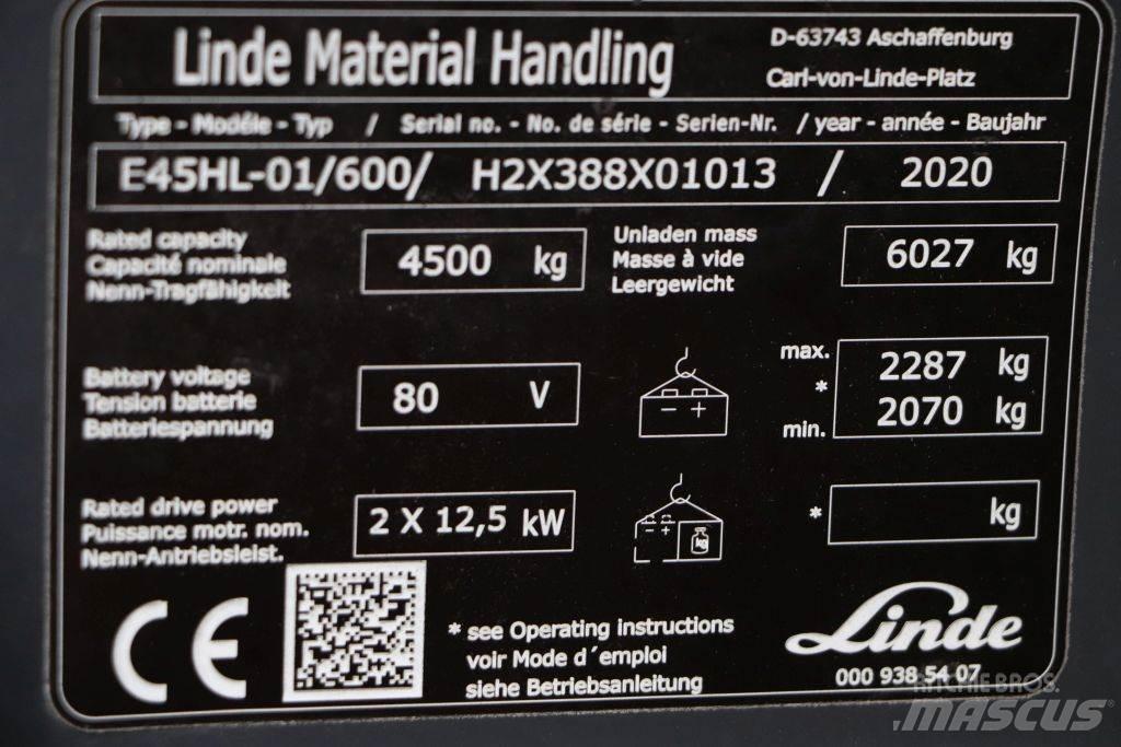 Linde E45HL-01/600 電動堆高機