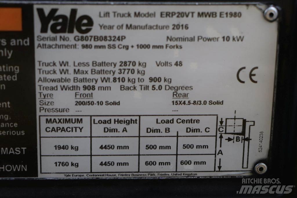 Yale ERP20VT 電動堆高機