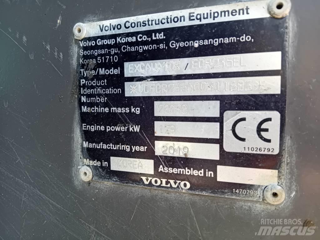 Volvo ECR 235 E 履帶式 挖土機/掘鑿機/挖掘機