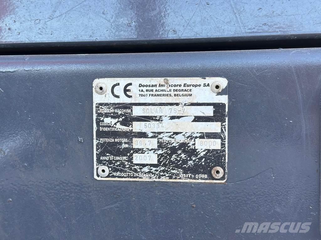 Doosan SOLAR 75V 中型挖土機/掘鑿機/挖掘機 7t-12t