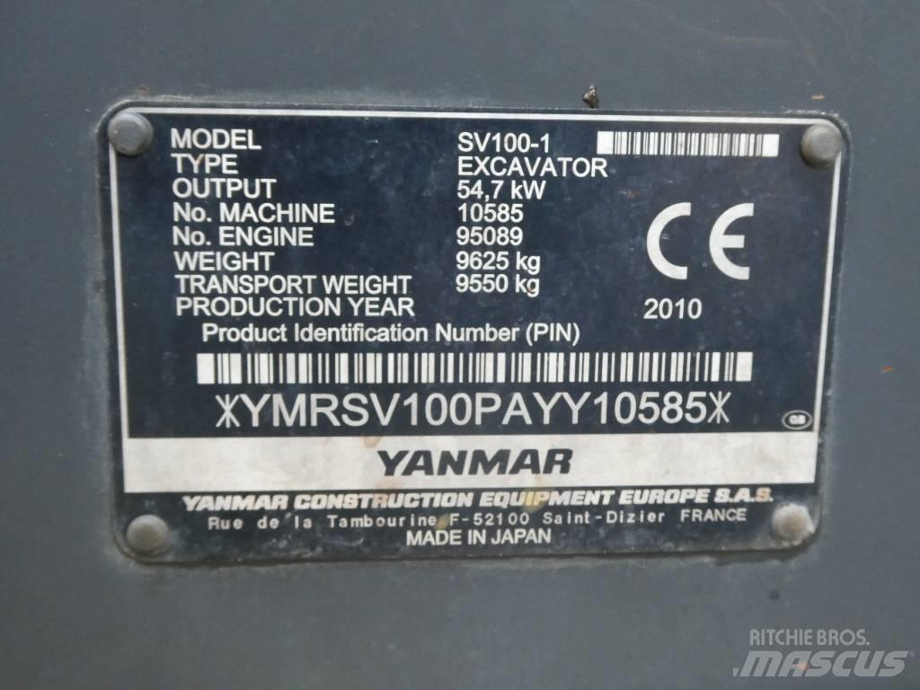 Yanmar SV 100-1 中型挖土機/掘鑿機/挖掘機 7t-12t