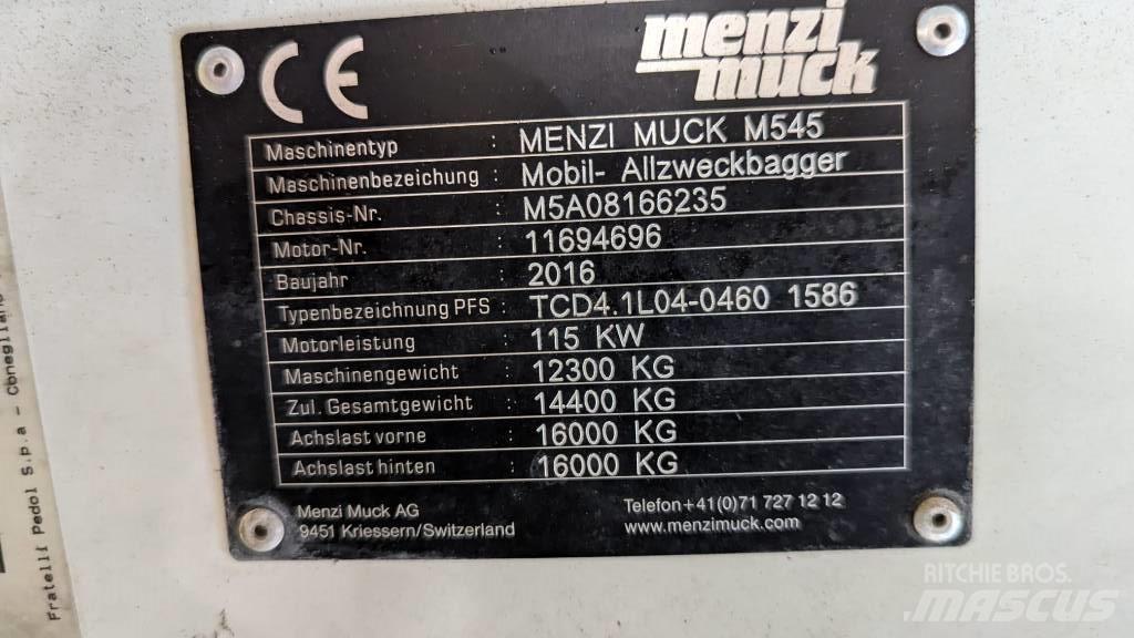 Menzi Muck M545 旋轉式挖土機/掘鑿機/挖掘機