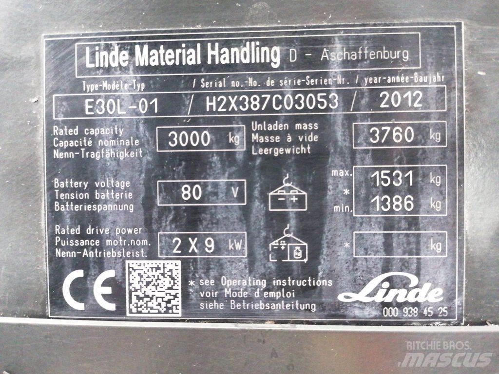 Linde E30L-01 電動堆高機