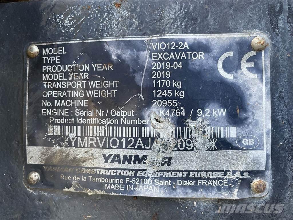 Yanmar VIO12 旋轉式挖土機/掘鑿機/挖掘機