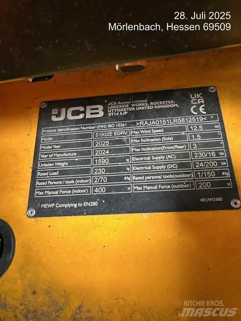 JCB S1932E 剪式升降機