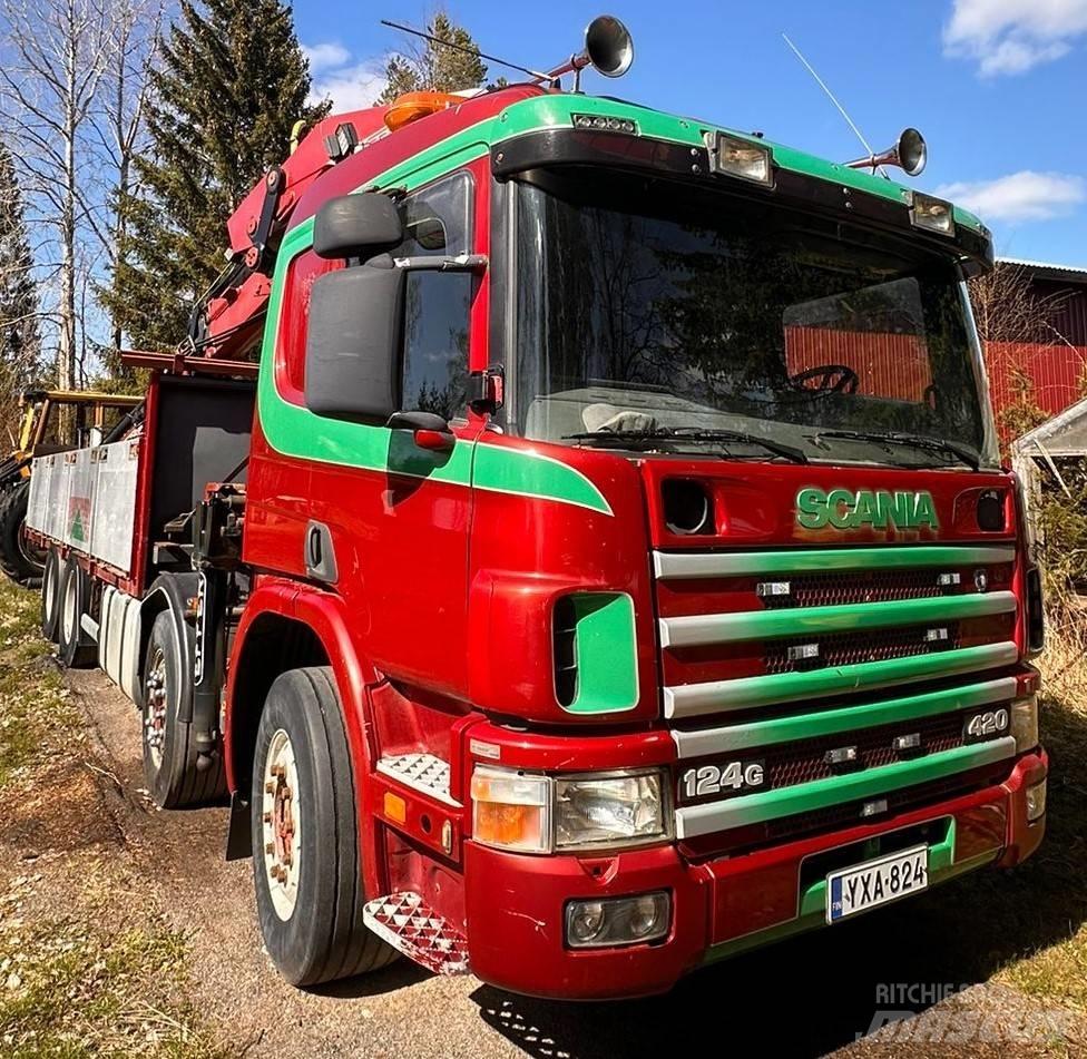Scania P 124 GB 起重機卡車