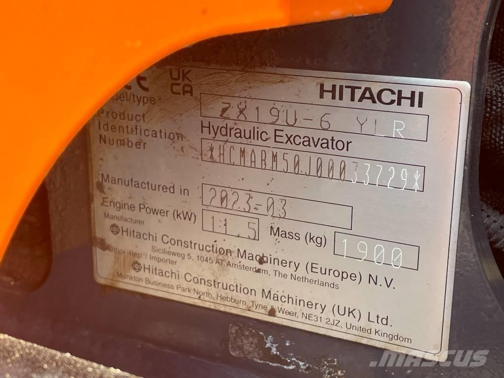 Hitachi ZX 19 U-6 小型挖土機/掘鑿機<7t(小型挖掘機)