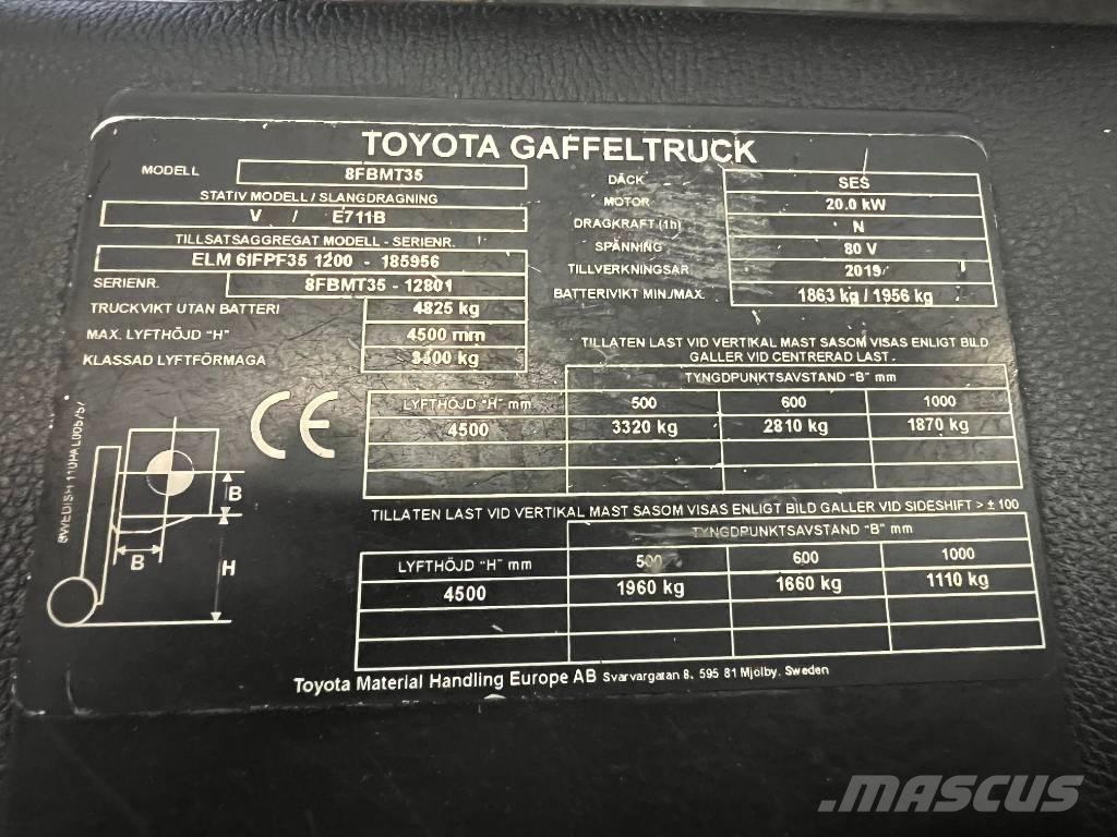 Toyota 8 FBMT 35 電動堆高機