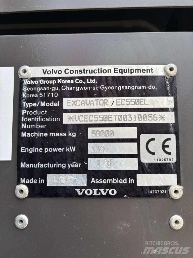 Volvo EC550EL 履帶式 挖土機/掘鑿機/挖掘機