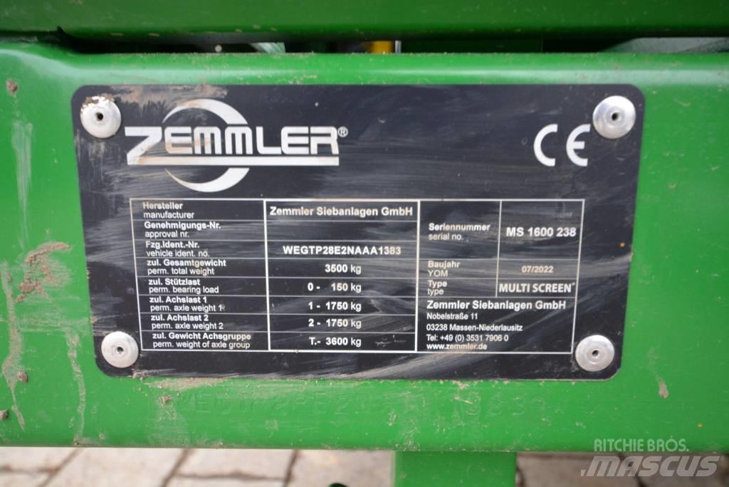 Zemmler MS 1600 移動式篩選機