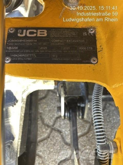 JCB 8008CTS 小型挖土機/掘鑿機<7t(小型挖掘機)