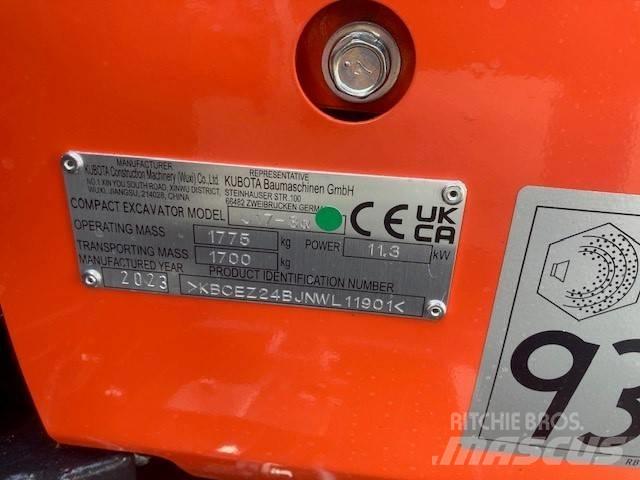 Kubota U 17-3 小型挖土機/掘鑿機<7t(小型挖掘機)