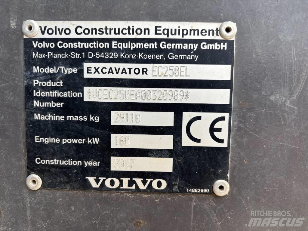 Volvo EC 250 EL 履帶式 挖土機/掘鑿機/挖掘機