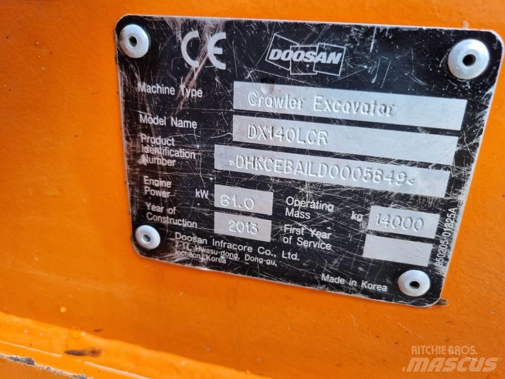 Doosan DX 140 LCR 挖土機/掘鑿機/挖掘機