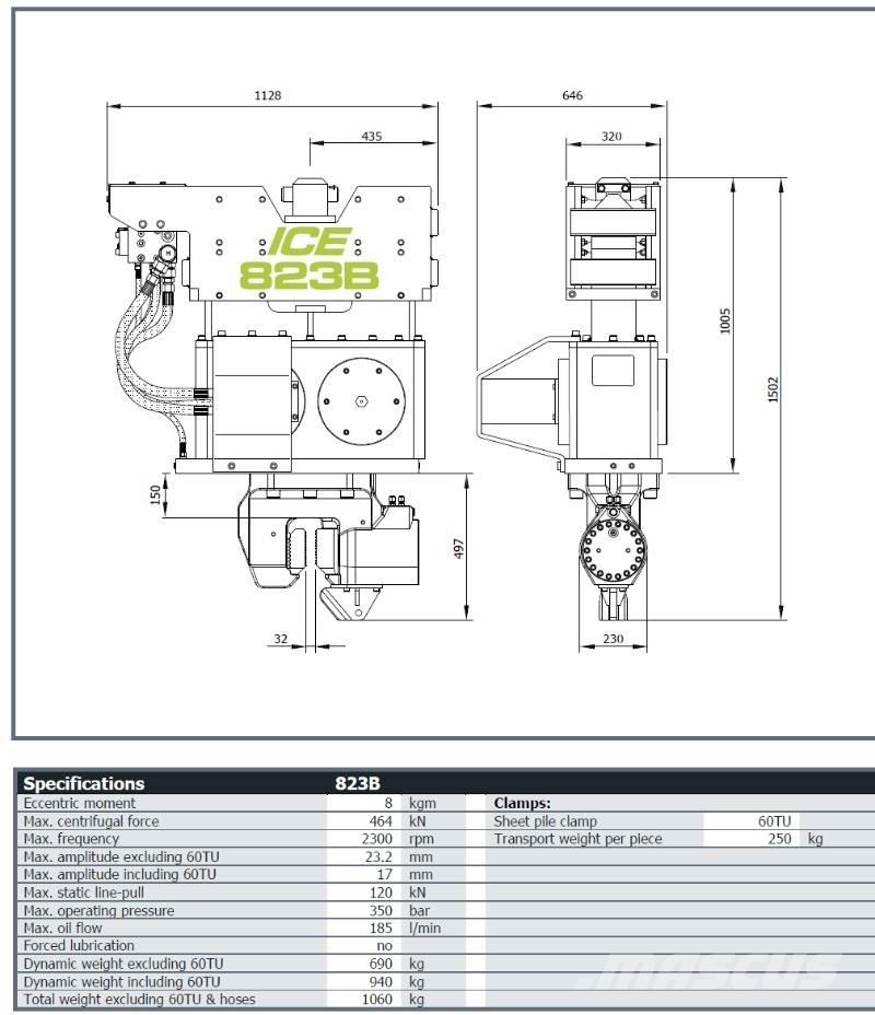  ICE 823B 鑽孔設備配件和備件