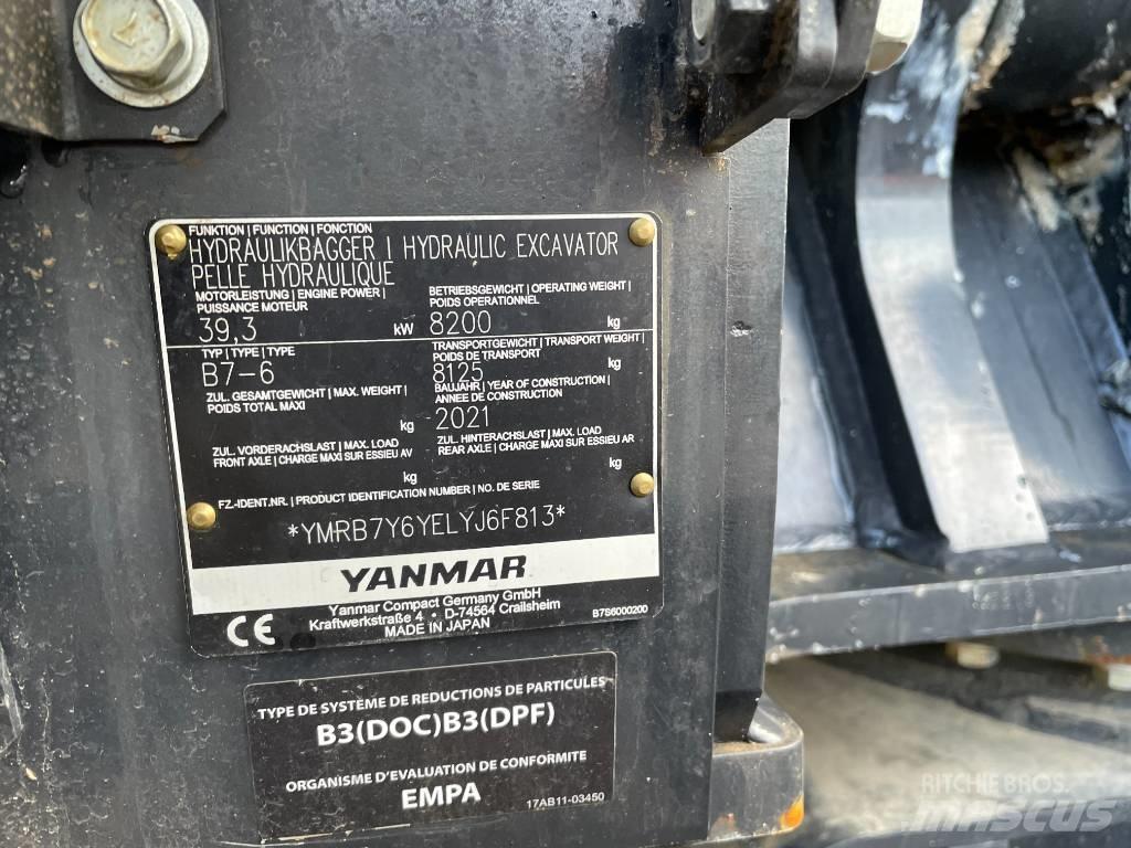 Yanmar B7 中型挖土機/掘鑿機/挖掘機 7t-12t