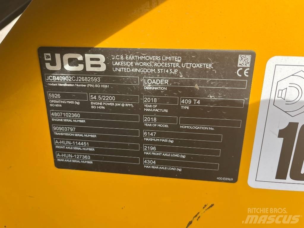 JCB 409 T4 輪胎式裝載機