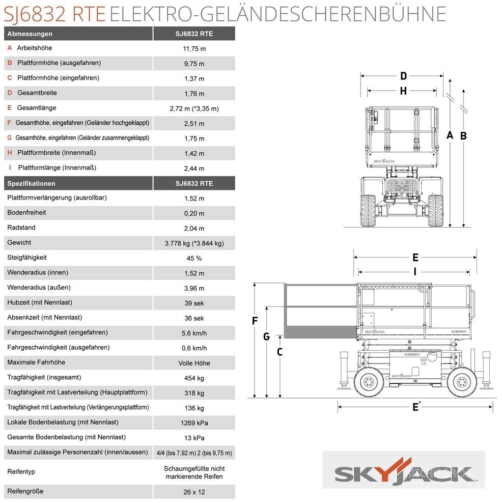 SkyJack SJ68832 RTE 剪式升降機