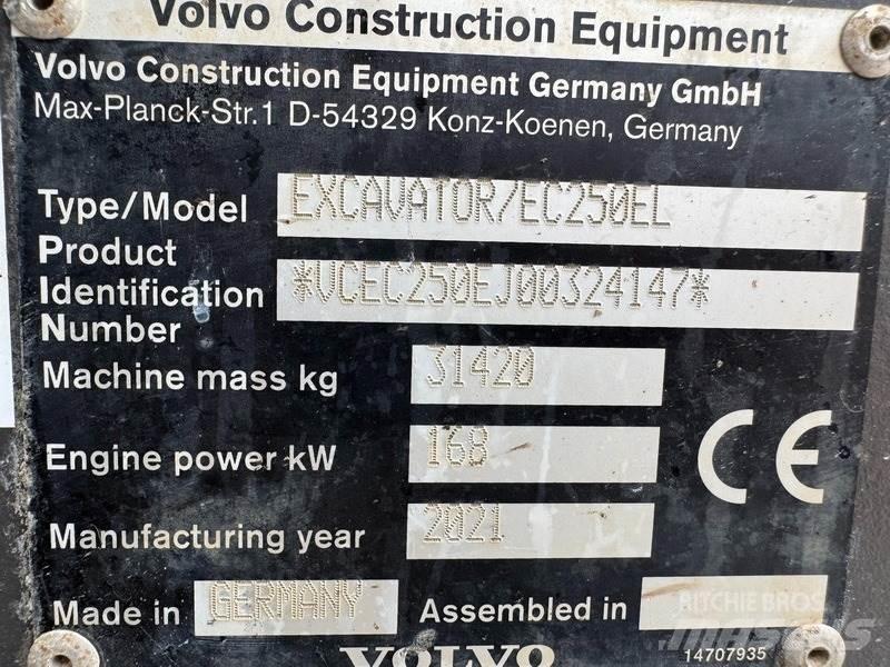 Volvo EC 250 EL 履帶式 挖土機/掘鑿機/挖掘機
