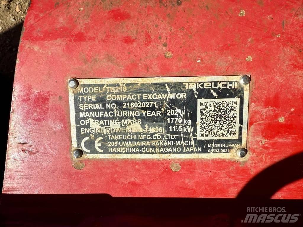 Takeuchi TB 216 小型挖土機/掘鑿機<7t(小型挖掘機)