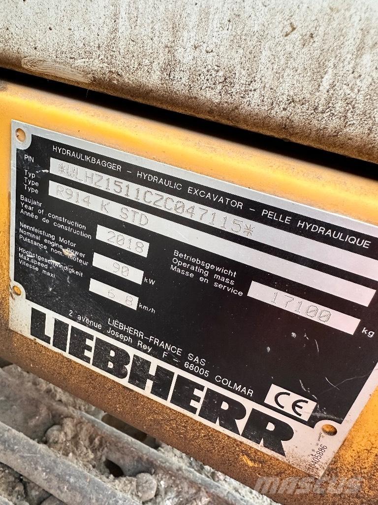 Liebherr R 914 K STD 履帶式 挖土機/掘鑿機/挖掘機