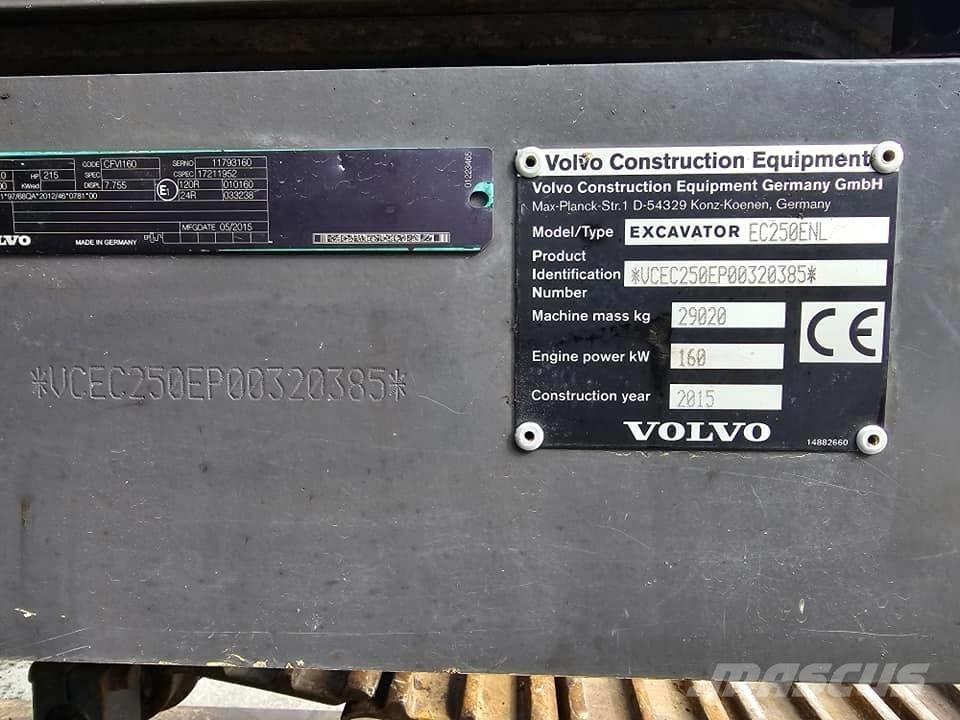 Volvo EC250 ENL 履帶式 挖土機/掘鑿機/挖掘機
