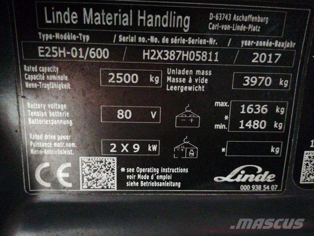 Linde E25H-01/600 電動堆高機