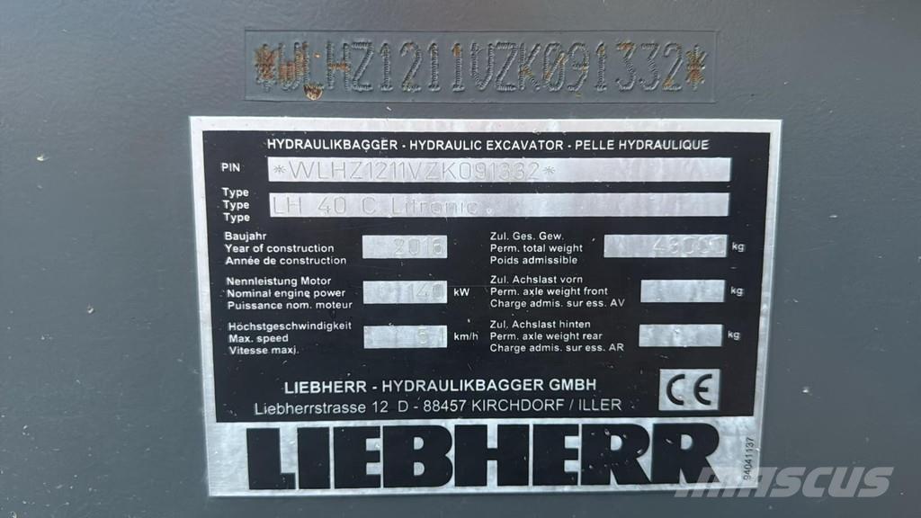 Liebherr LH 40C EW 廢棄物/工業用操作車