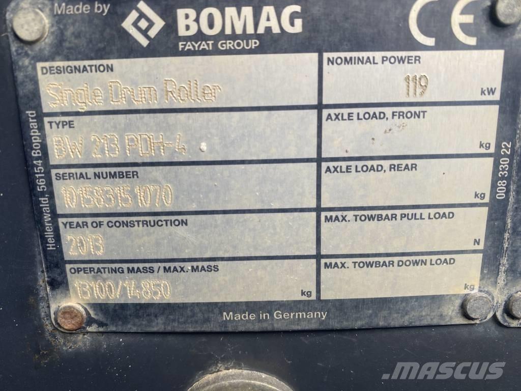 Bomag BW 213 P D H-4 單輪滾壓機