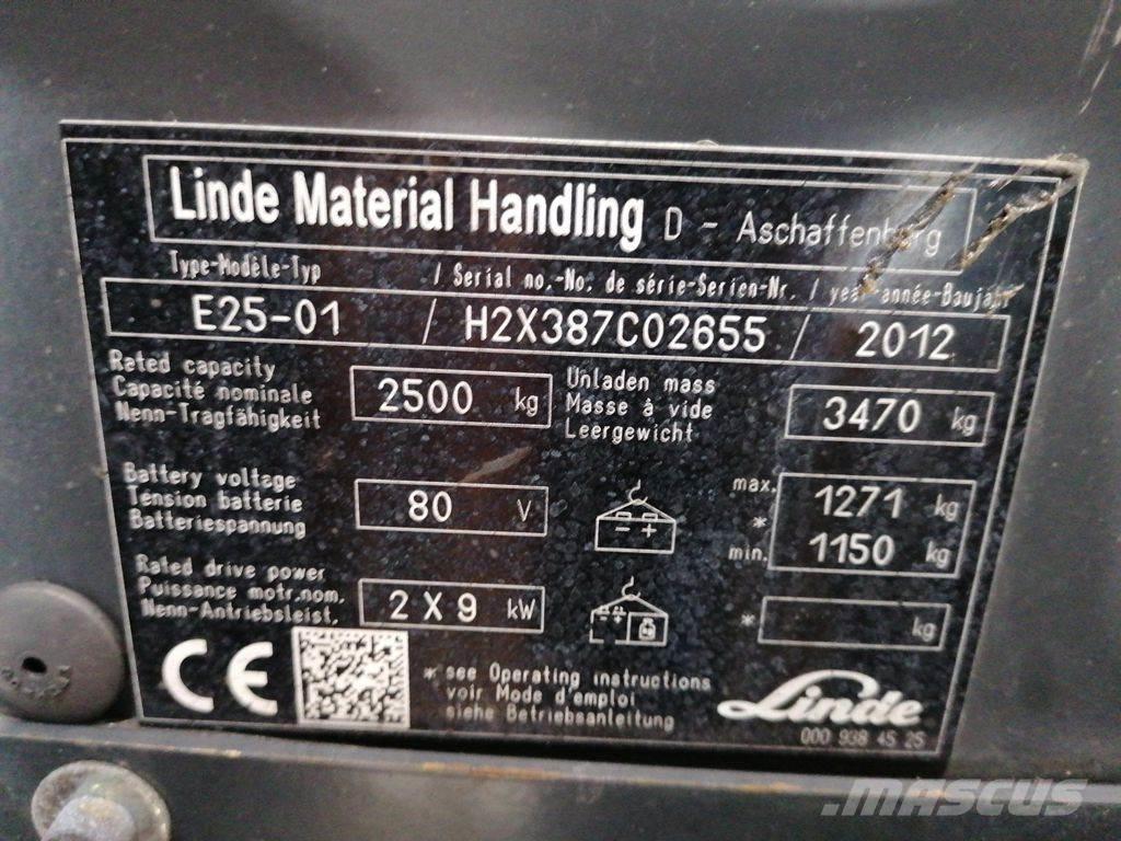 Linde E25-01 電動堆高機