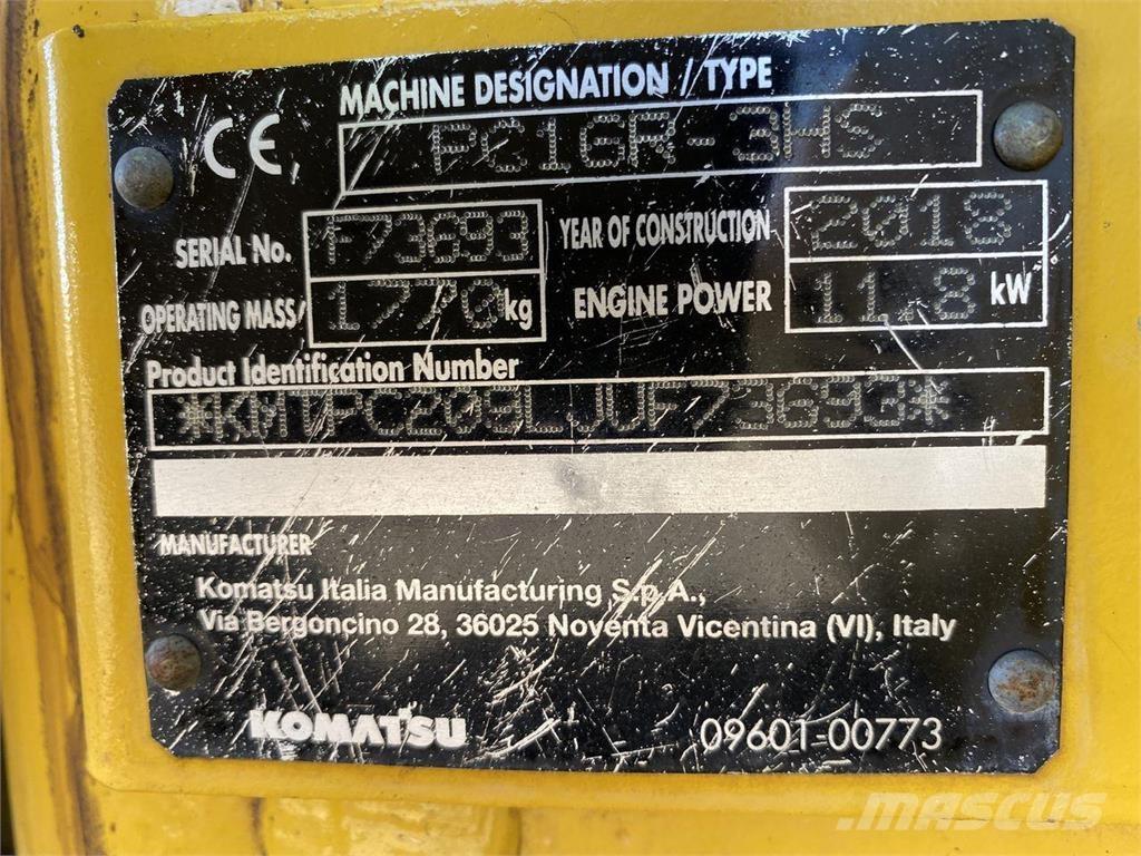 Komatsu PC16R-3HS 旋轉式挖土機/掘鑿機/挖掘機