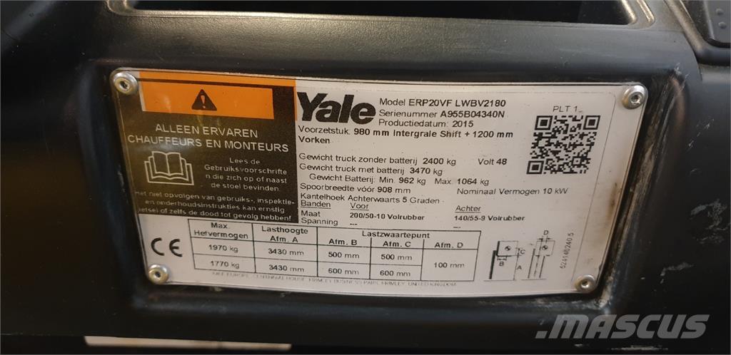 Yale ERP20VF 2014 電動堆高機