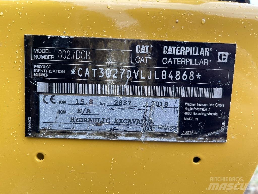 CAT 302.7D CR 小型挖土機/掘鑿機<7t(小型挖掘機)