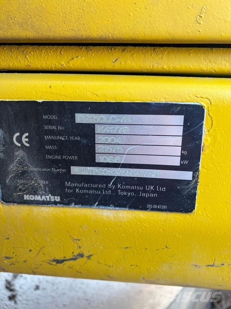 Komatsu PC 210 LC-7K 履帶式 挖土機/掘鑿機/挖掘機