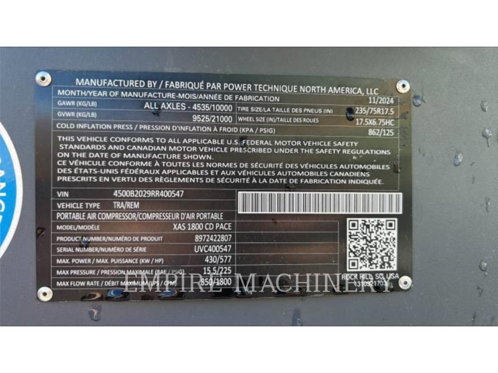 Atlas Copco XAS1800CD 空氣壓縮機