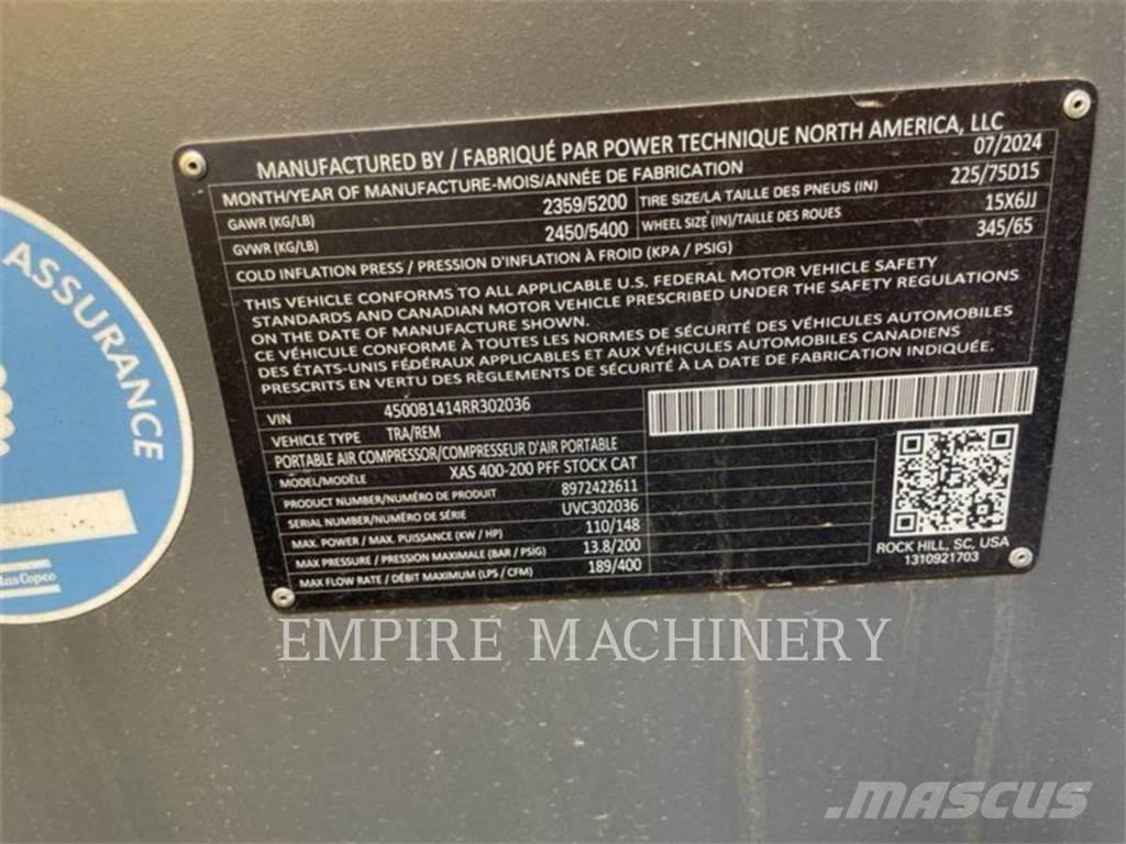 Atlas Copco XAS400CD 空氣壓縮機