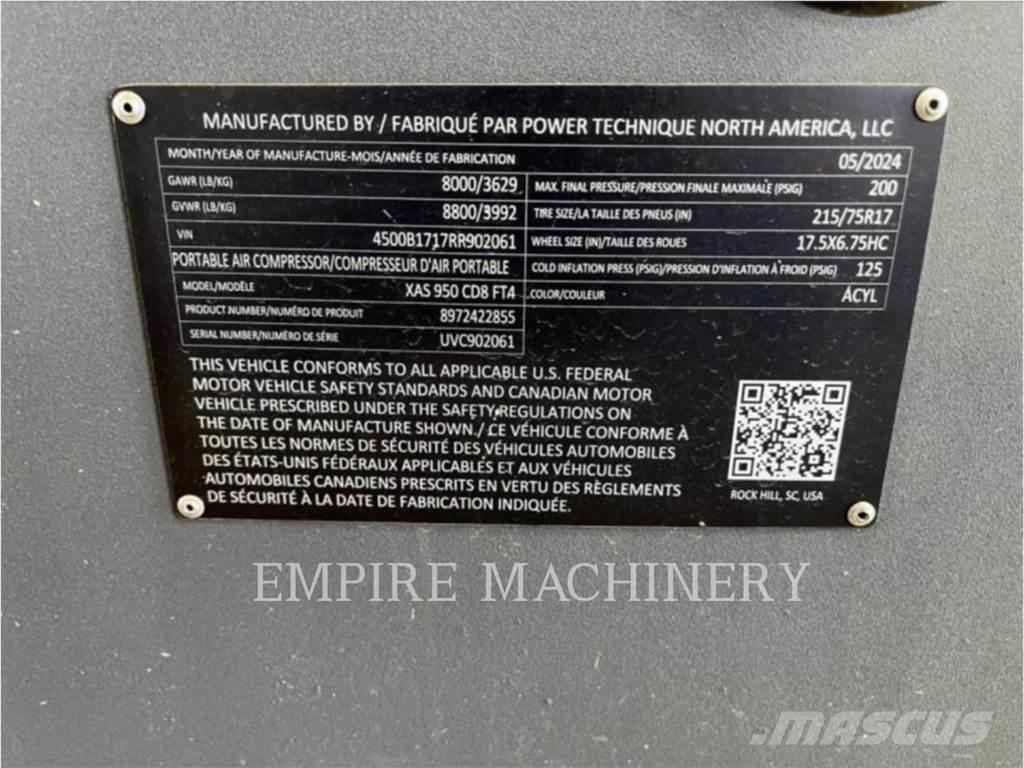 Atlas Copco XAS950CD 空氣壓縮機