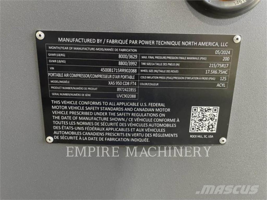 Atlas Copco XAS950CD 空氣壓縮機