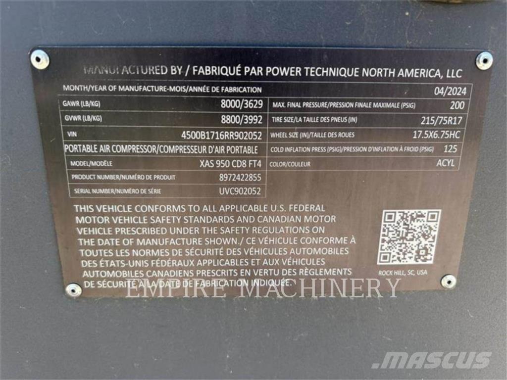 Atlas Copco XAS950CD 空氣壓縮機