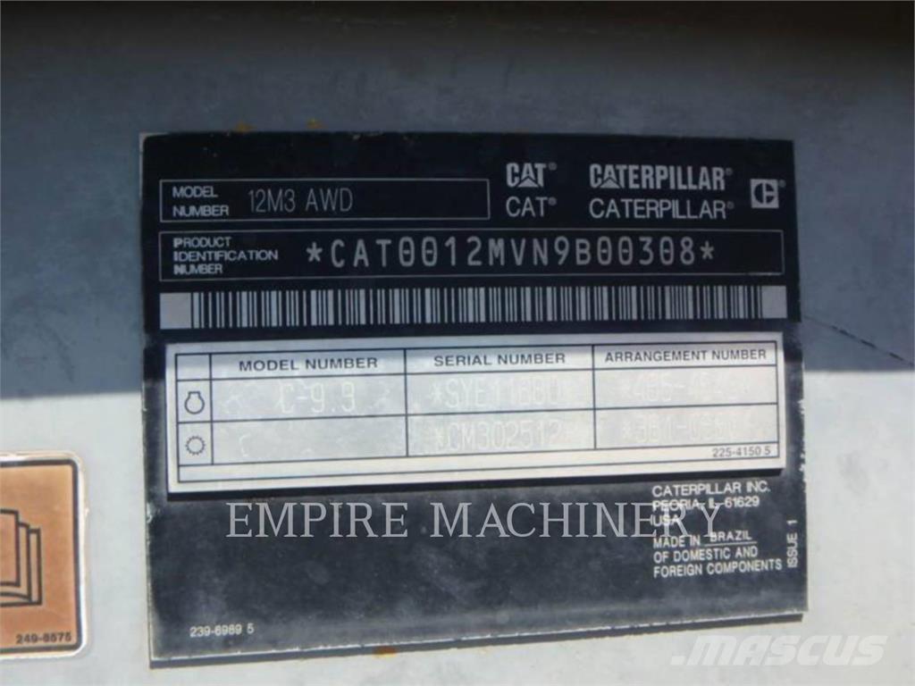 CAT 12M3 AWD 平土機