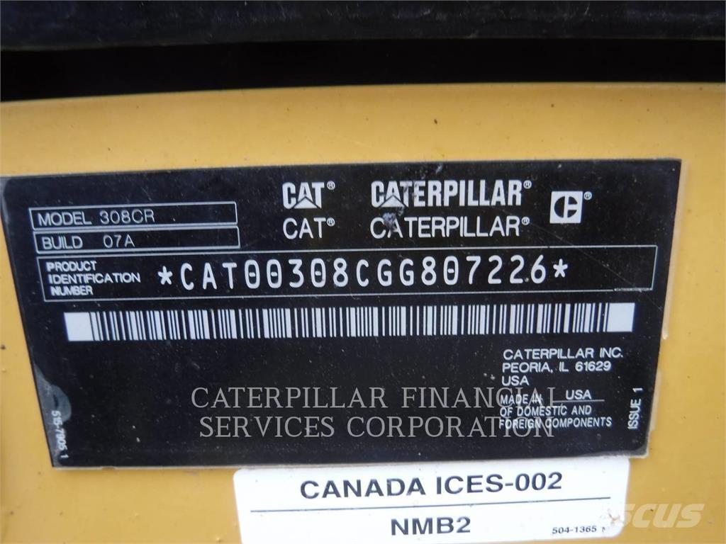 CAT 308-07CR 履帶式 挖土機/掘鑿機/挖掘機
