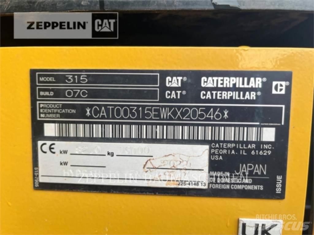 CAT 315-07B 履帶式 挖土機/掘鑿機/挖掘機